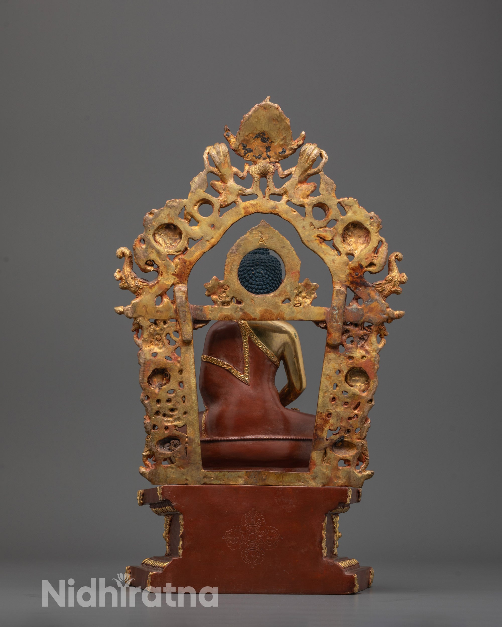 Hand-Carved Amitabha Buddha Statue | Nepalese Buddhist Decor