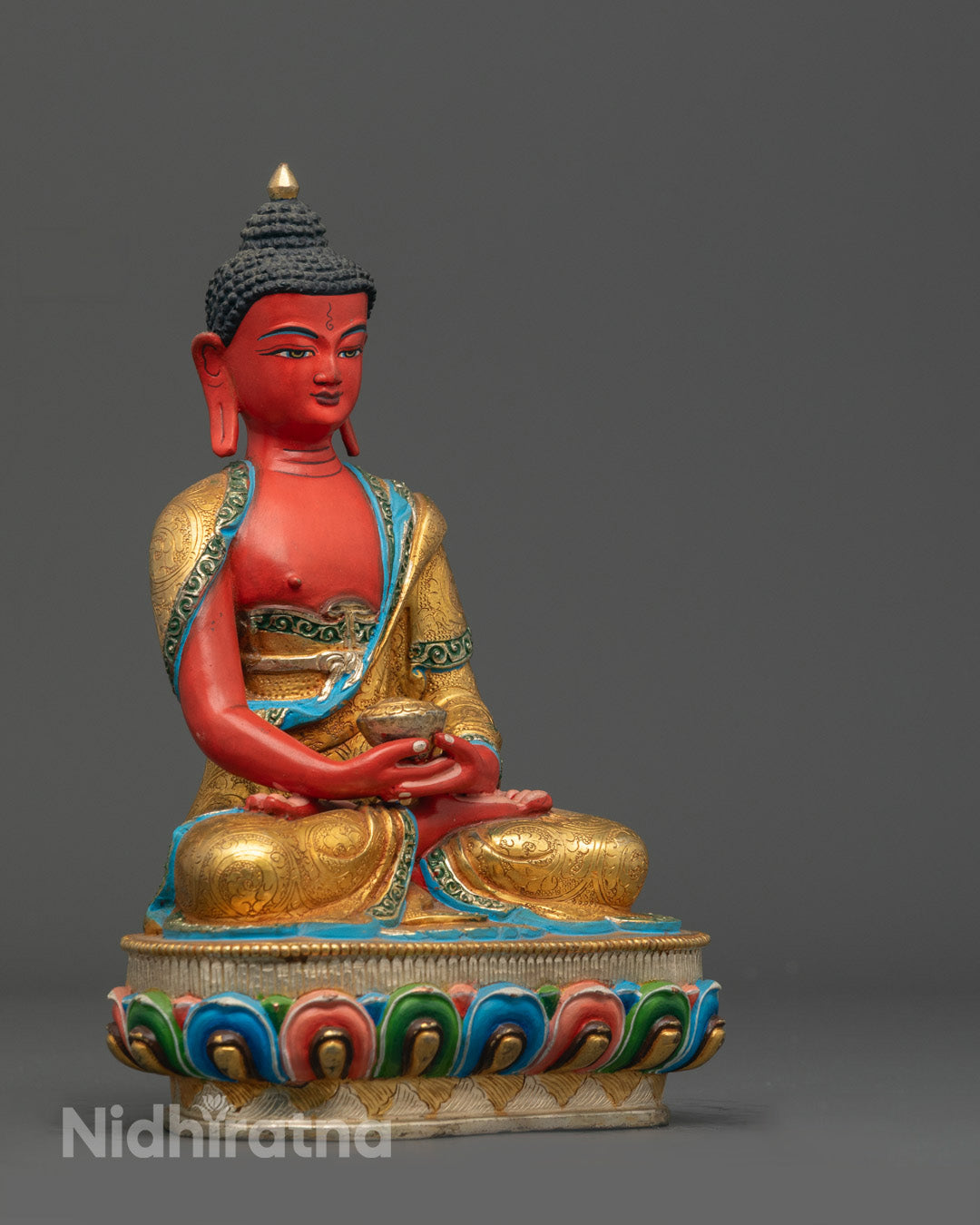 Tibetan Red Amitabha Buddha Statue