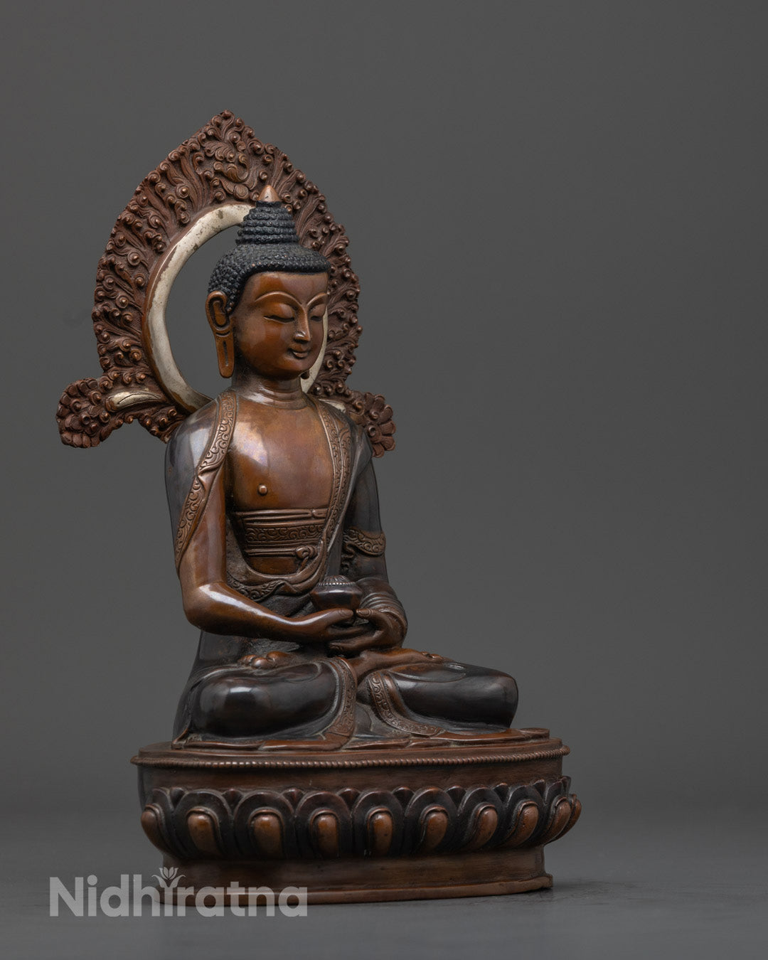 Amitabha Buddha Statue | Handcrafted Oxidized Copper