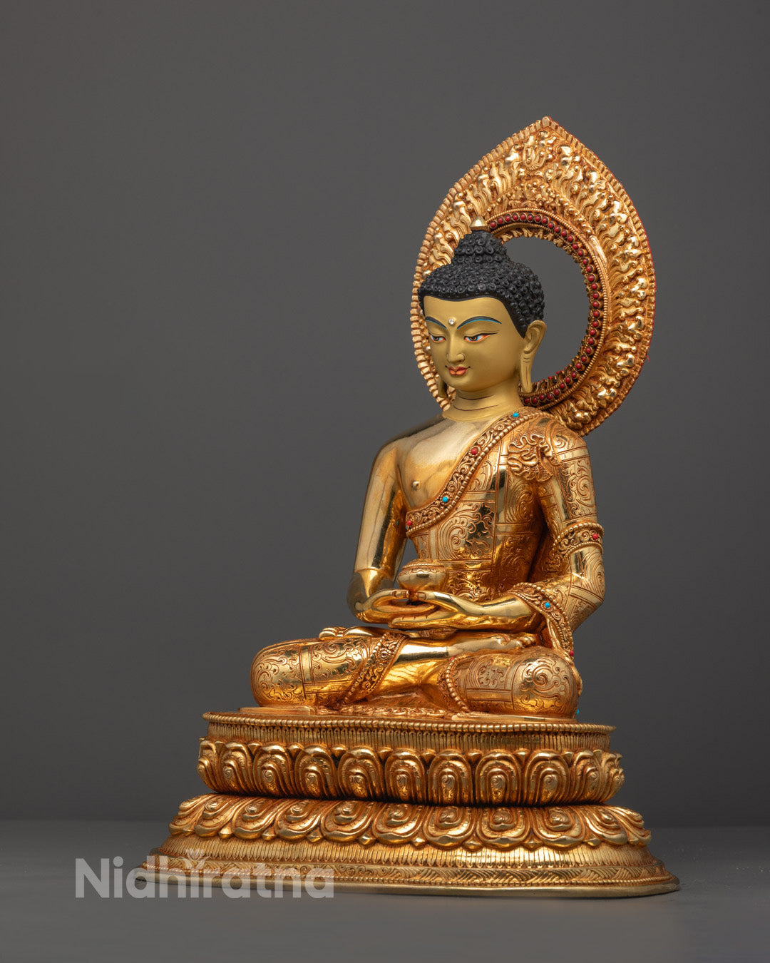 Amitabha Buddha Statue | Nepalese Handmade with 24K Gold