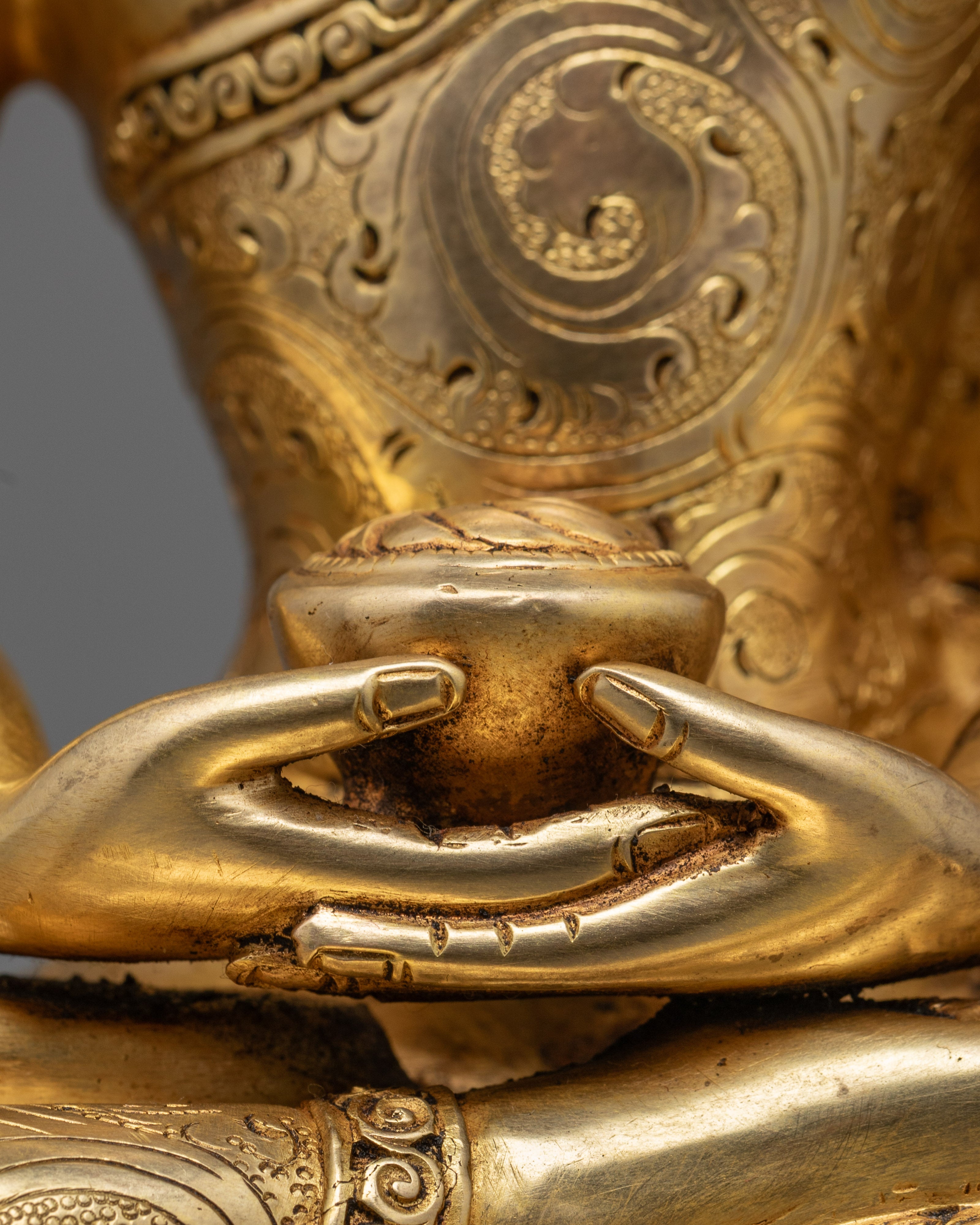 Tibetan Amitabha Buddha Statue | Fire-Gilded Art