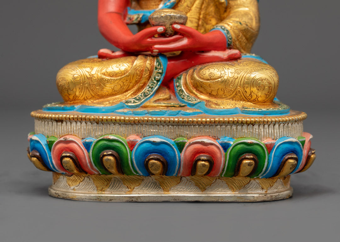 Tibetan Red Amitabha Buddha Statue