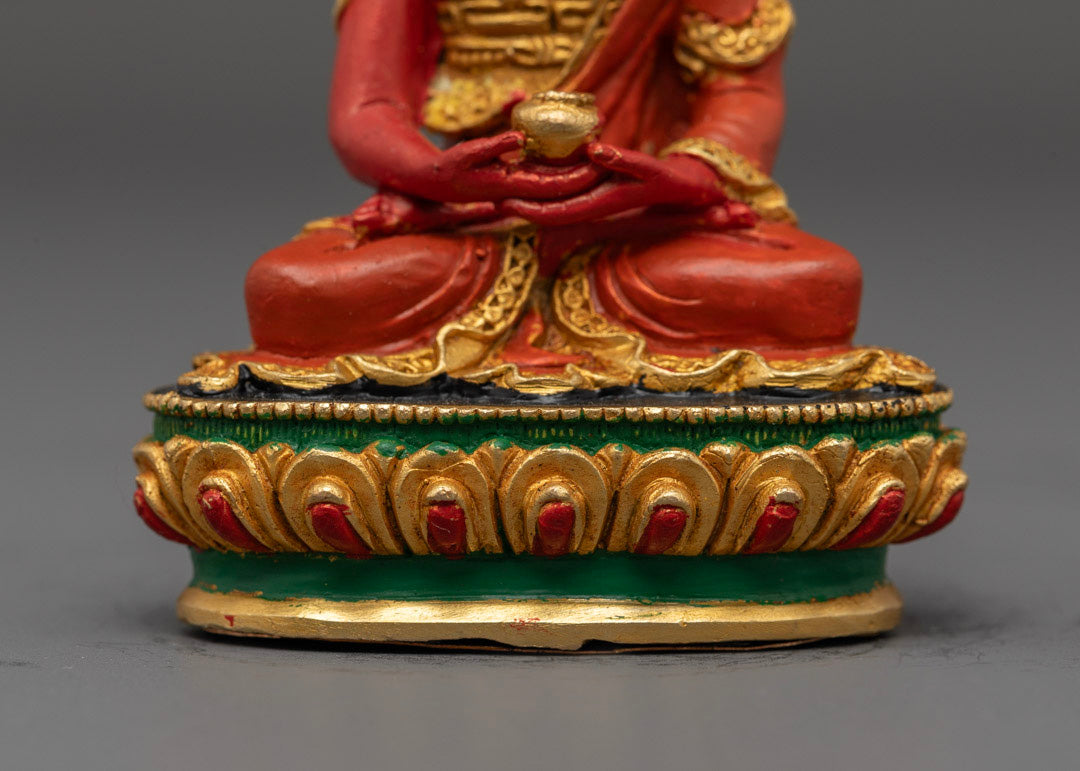 Red Colored Amitabha Buddha Statue