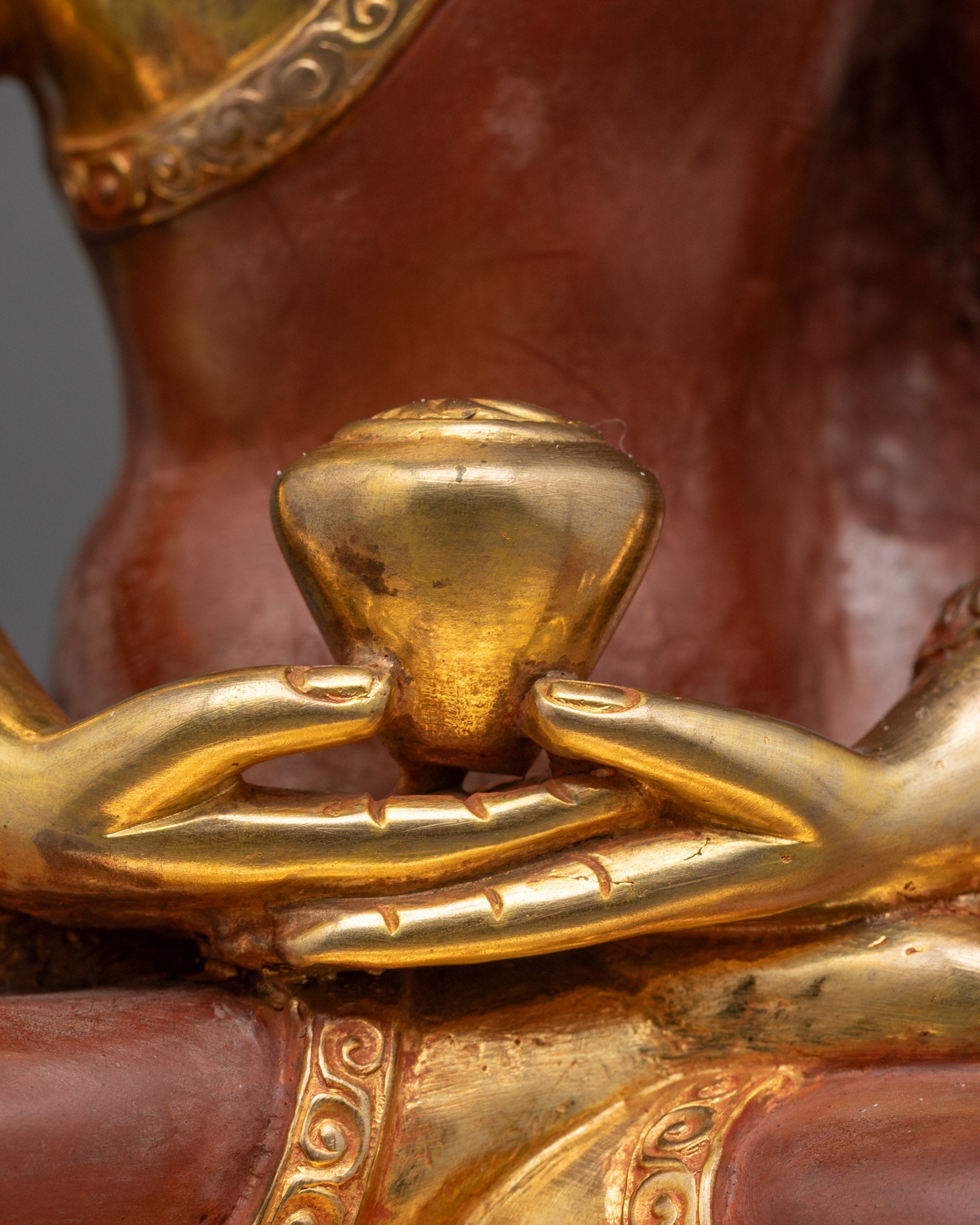 Hand-Carved Amitabha Buddha Statue | Nepalese Buddhist Decor