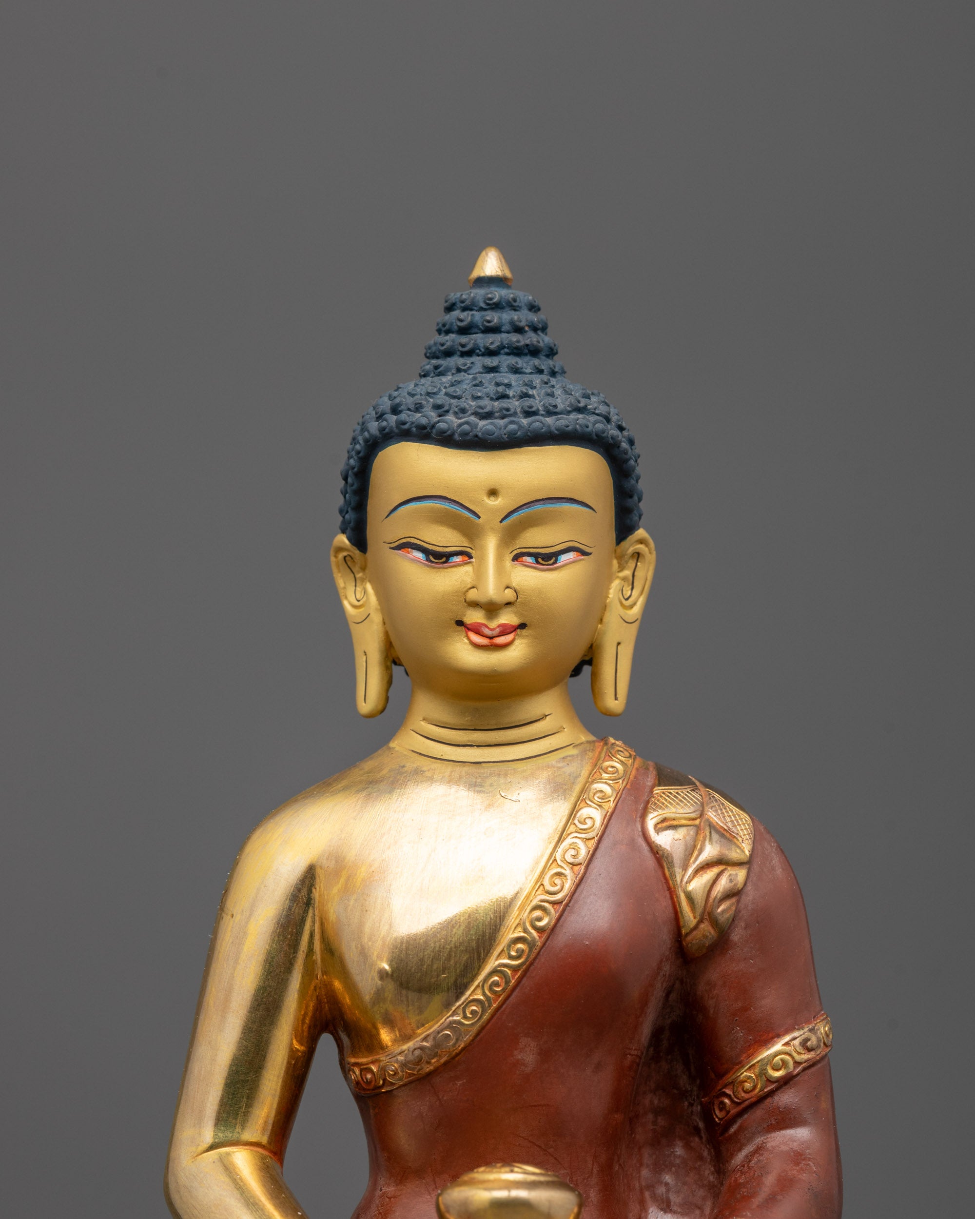Hand-Carved Amitabha Buddha Statue | Nepalese Buddhist Decor