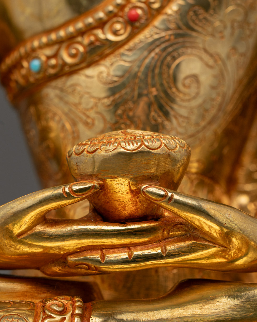 Nepalese Amitabha Buddha Statue | Traditional Lost Wax Method