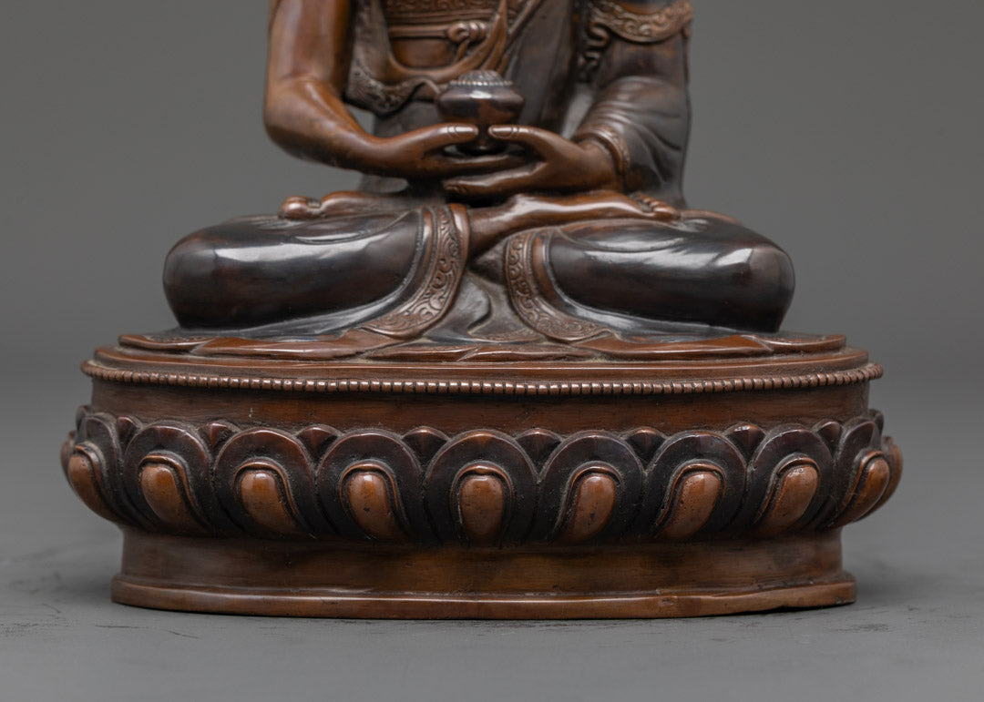 Amitabha Buddha Statue | Handcrafted Oxidized Copper