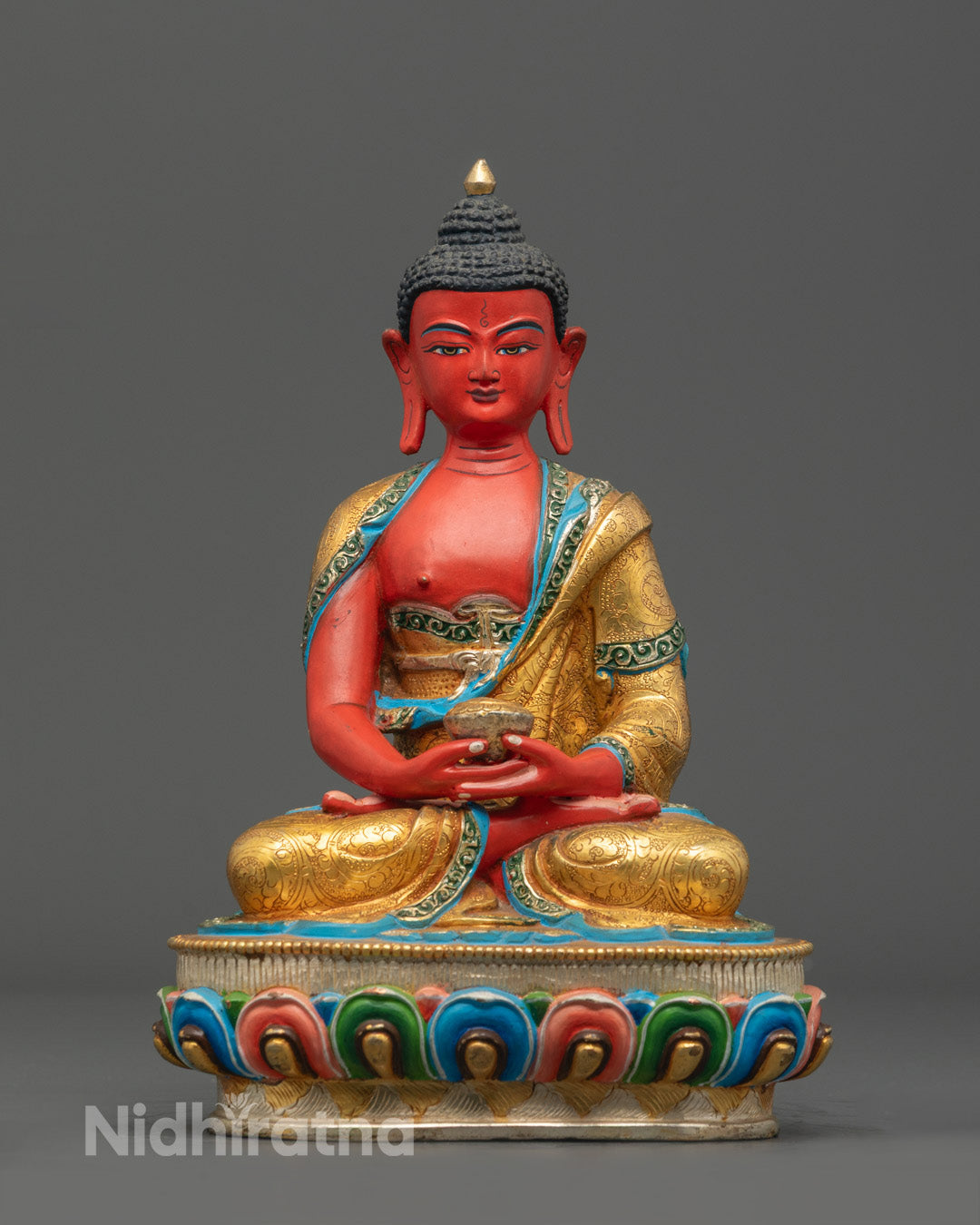 Tibetan Red Amitabha Buddha Statue