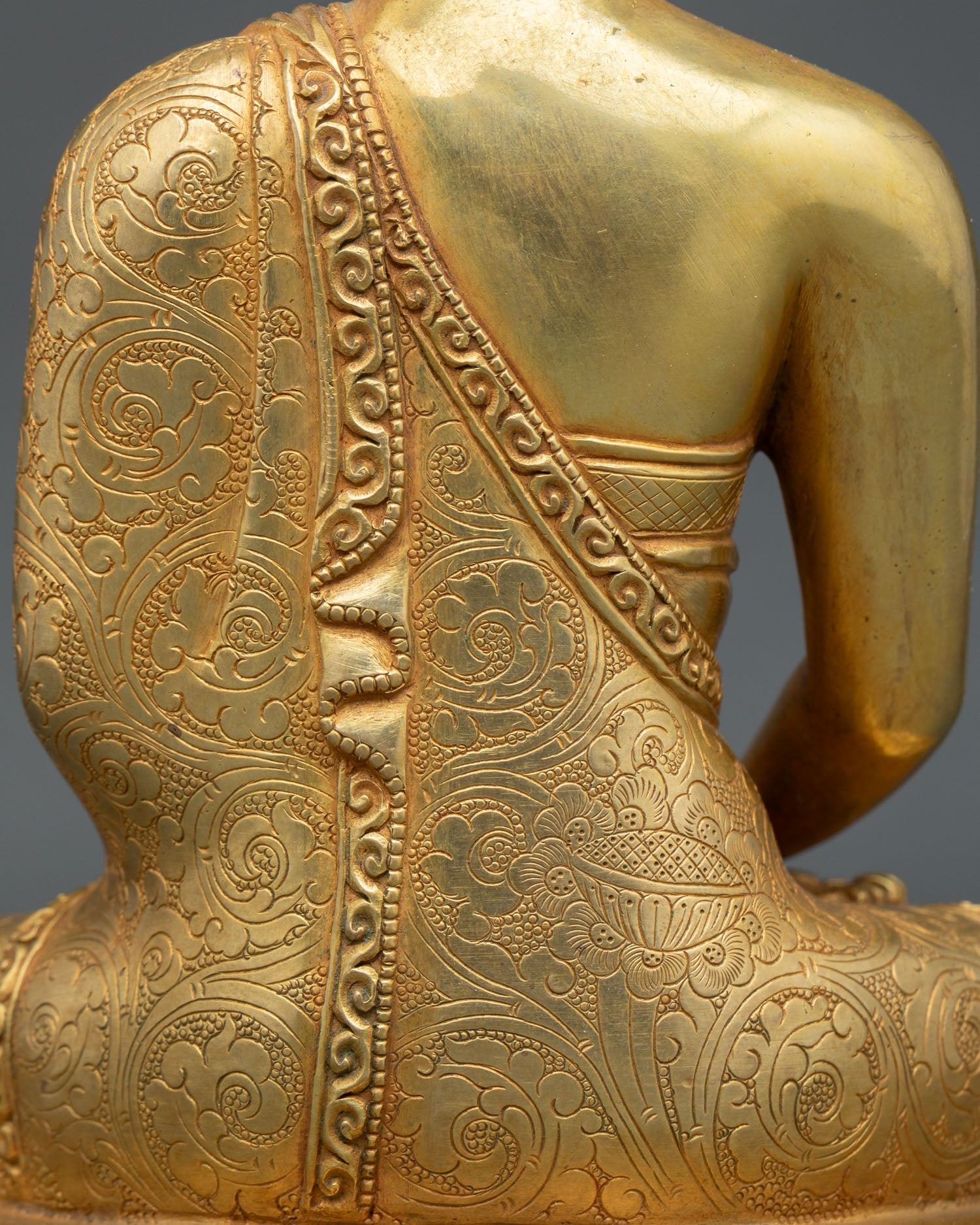 Amitabha Buddha | 24K Gold Fire-Gilded Copper Sculpture