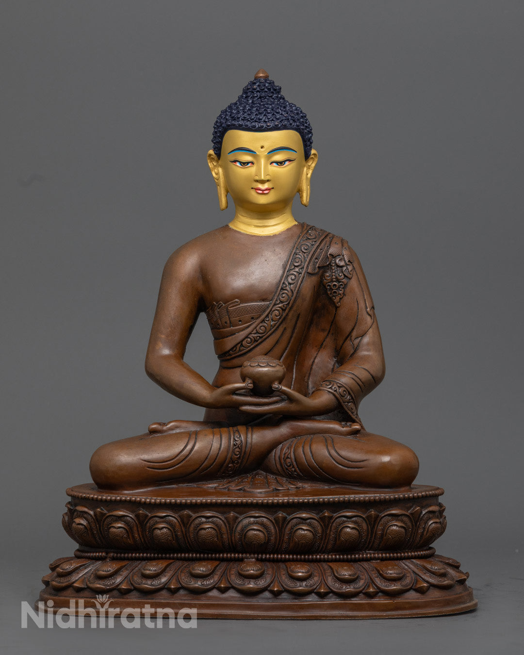 Amitabha Buddha Statue | Traditional Nepali Hand-Carved
