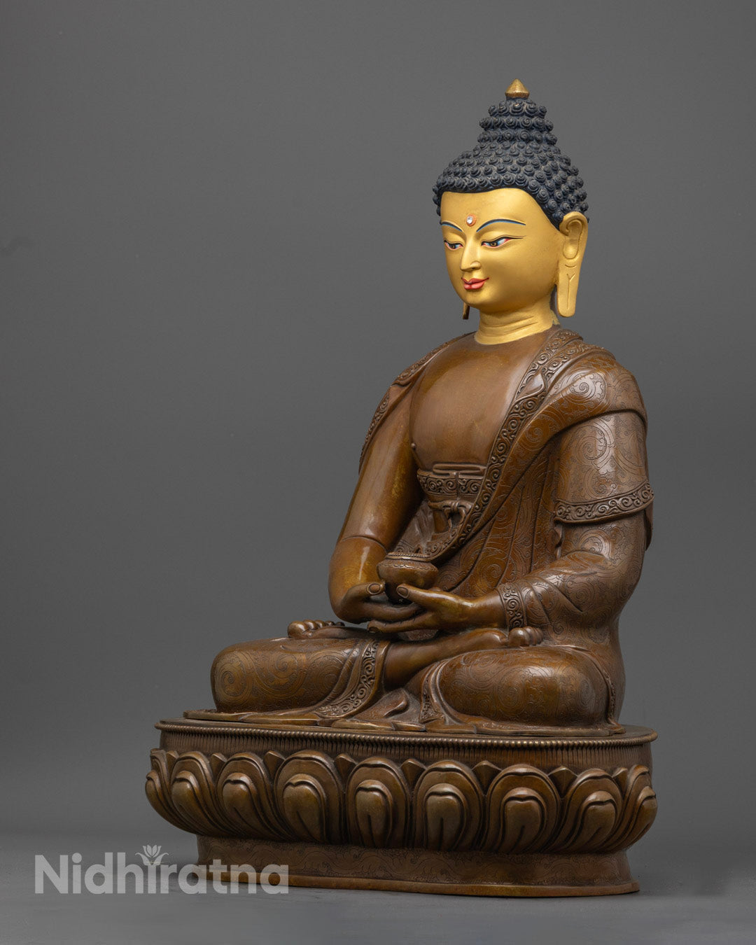 Buddha Amitabha Prayer Statue From Nepal | Himalayan Artwork of Nepal