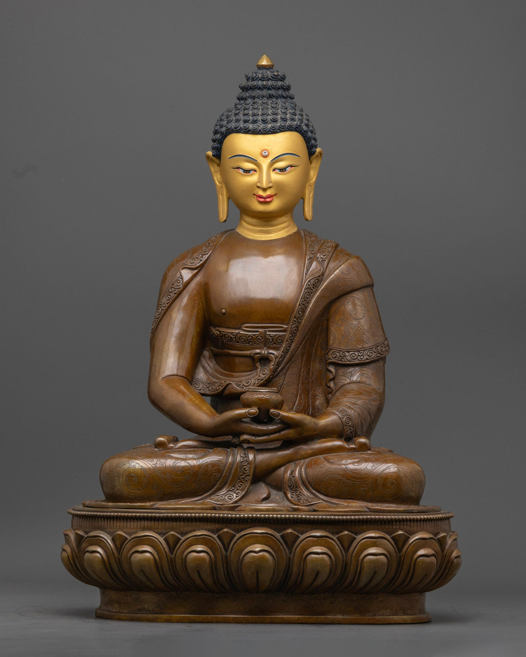 Buddha Amitabha Prayer Statue From Nepal | Himalayan Artwork of Nepal