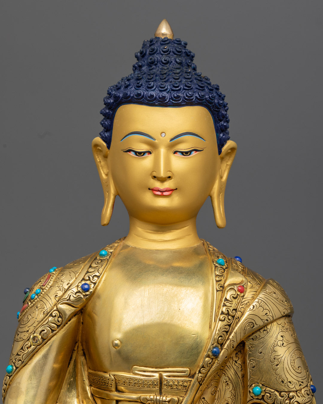 Traditional Amitabha Buddha Statue with Lotus Throne