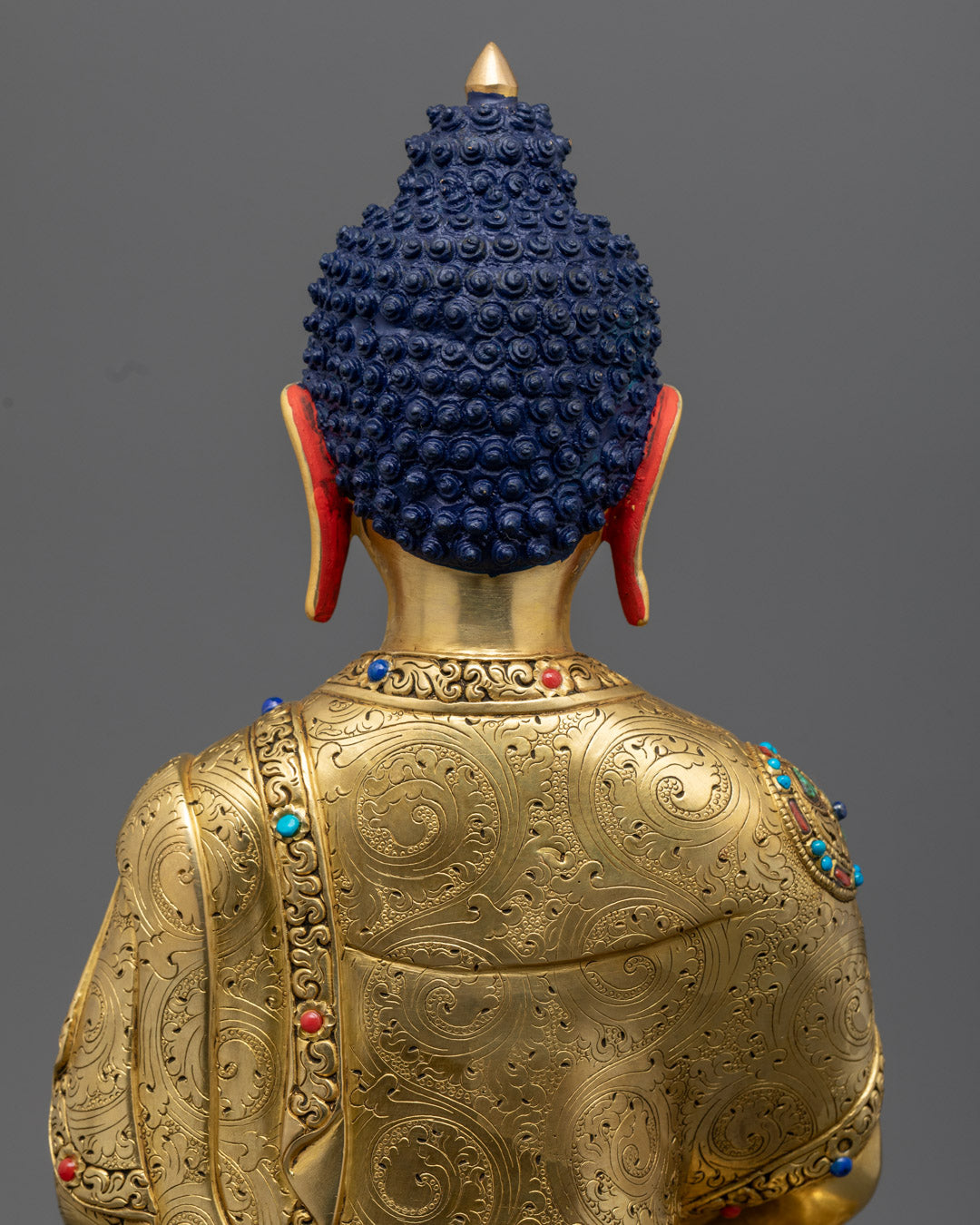 Traditional Amitabha Buddha Statue with Lotus Throne