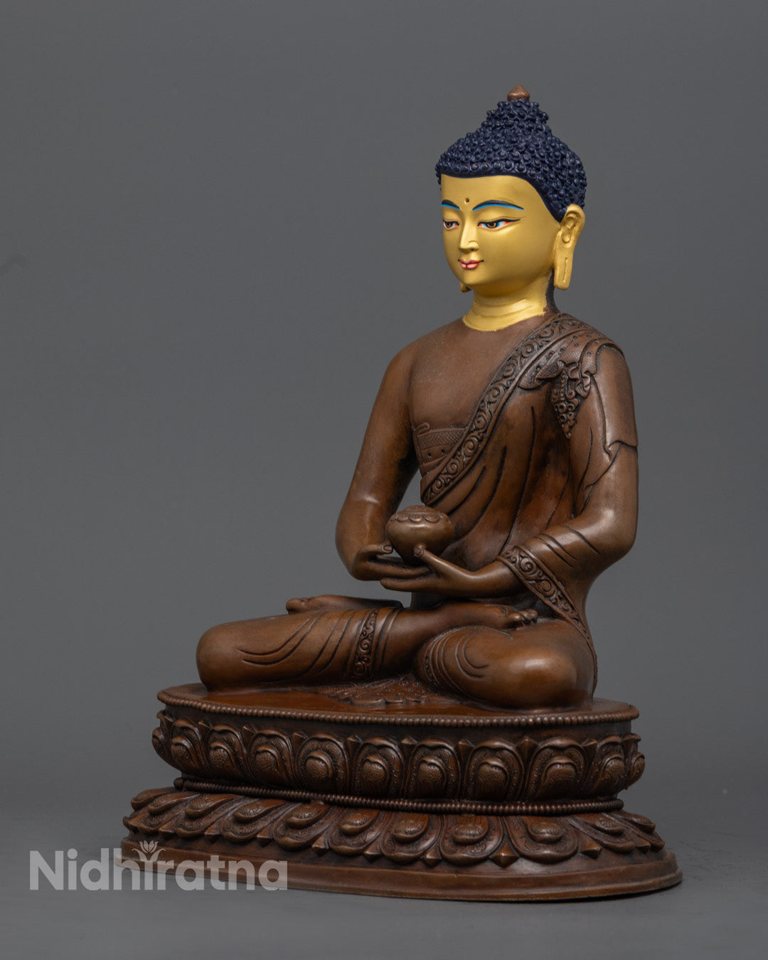 Amitabha Buddha Statue | Traditional Nepali Hand-Carved