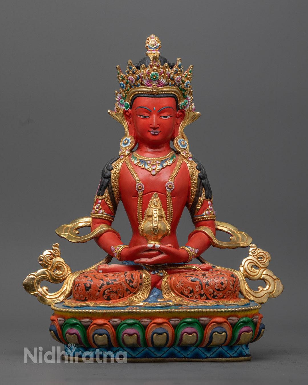 Red Amitayus Buddha Statue | Symbol of Long Life and Wisdom