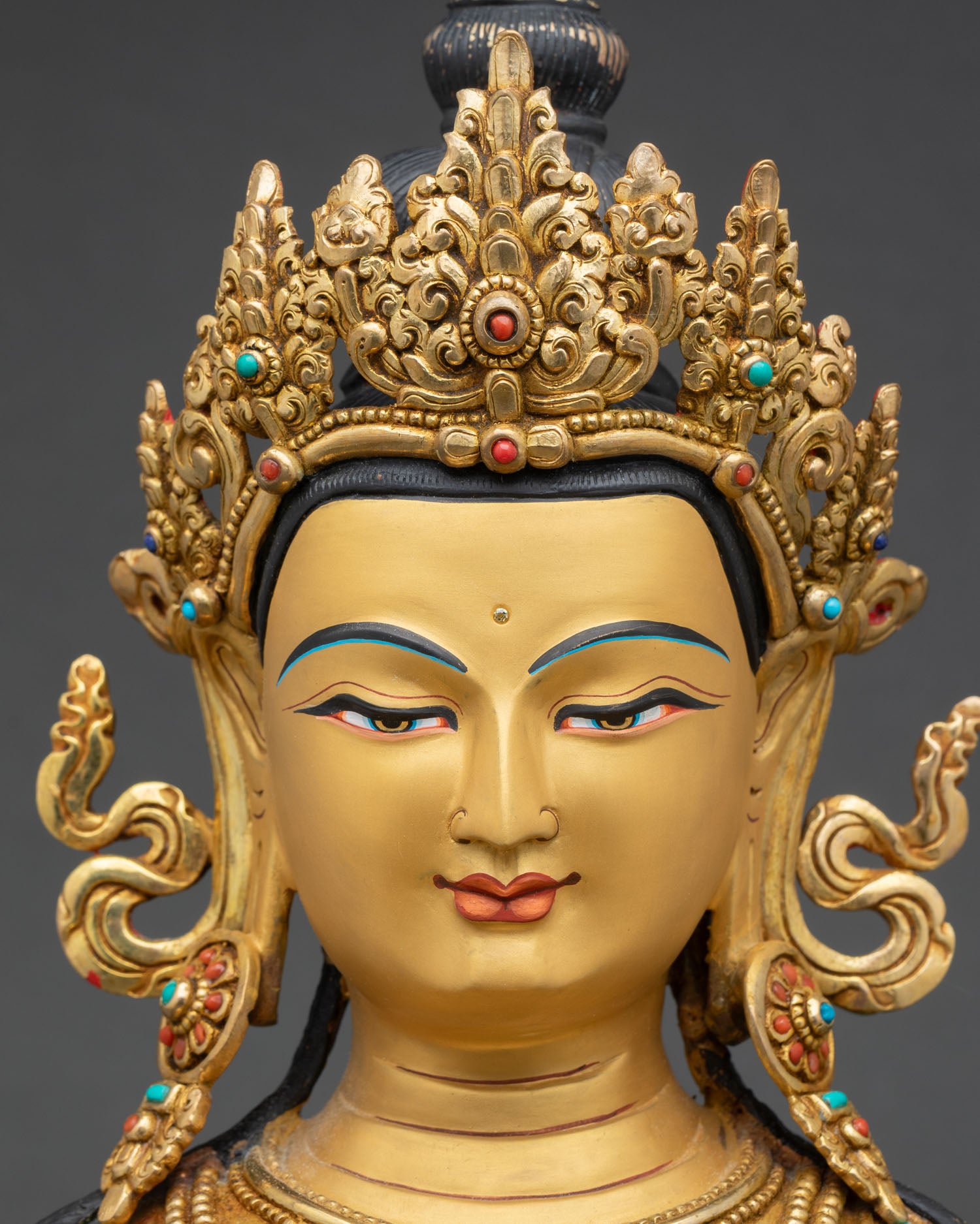Amitayus Statue | Nepalese Lost-Wax Casting Copper Sculpture
