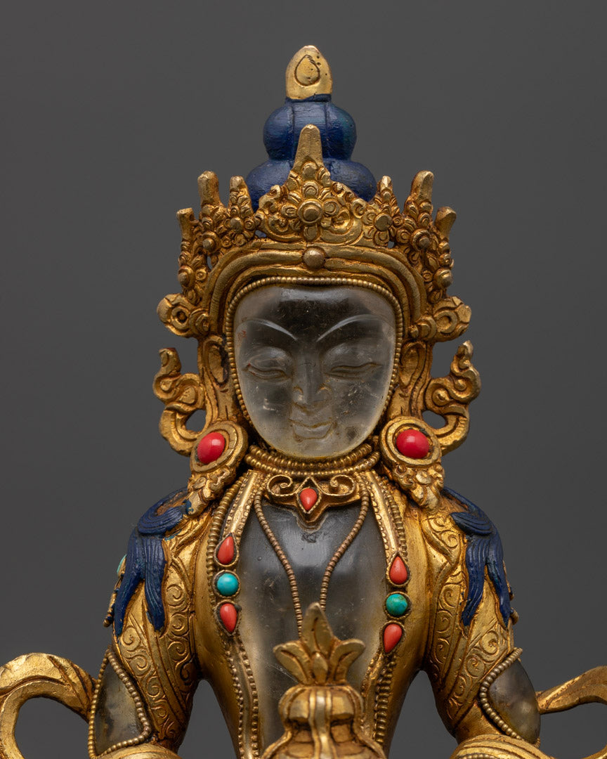 Crystal Amitayus Buddha Statue: Enhance Your Home Altar