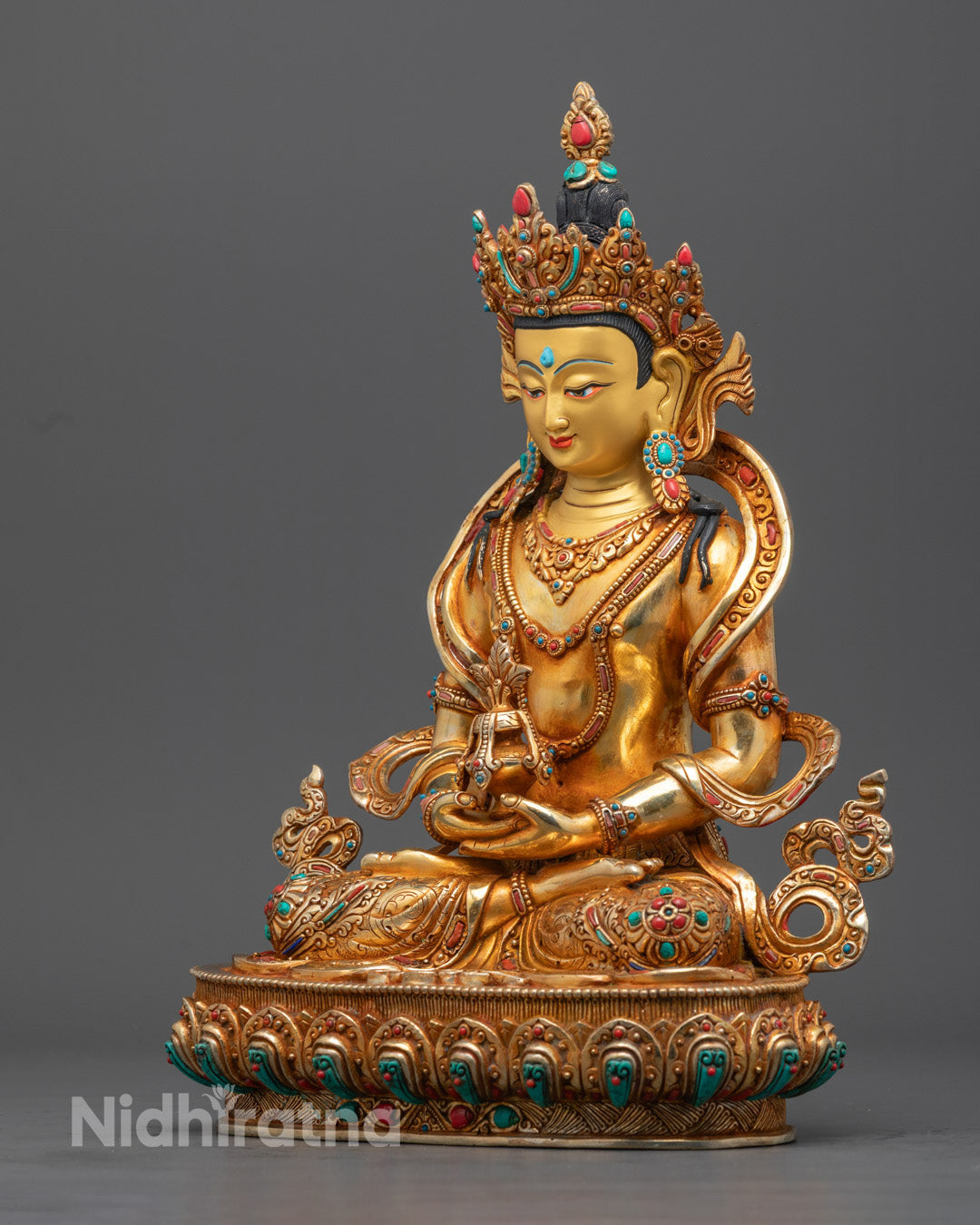 Sacred Amitayus Deity Statue | Handmade in Nepal