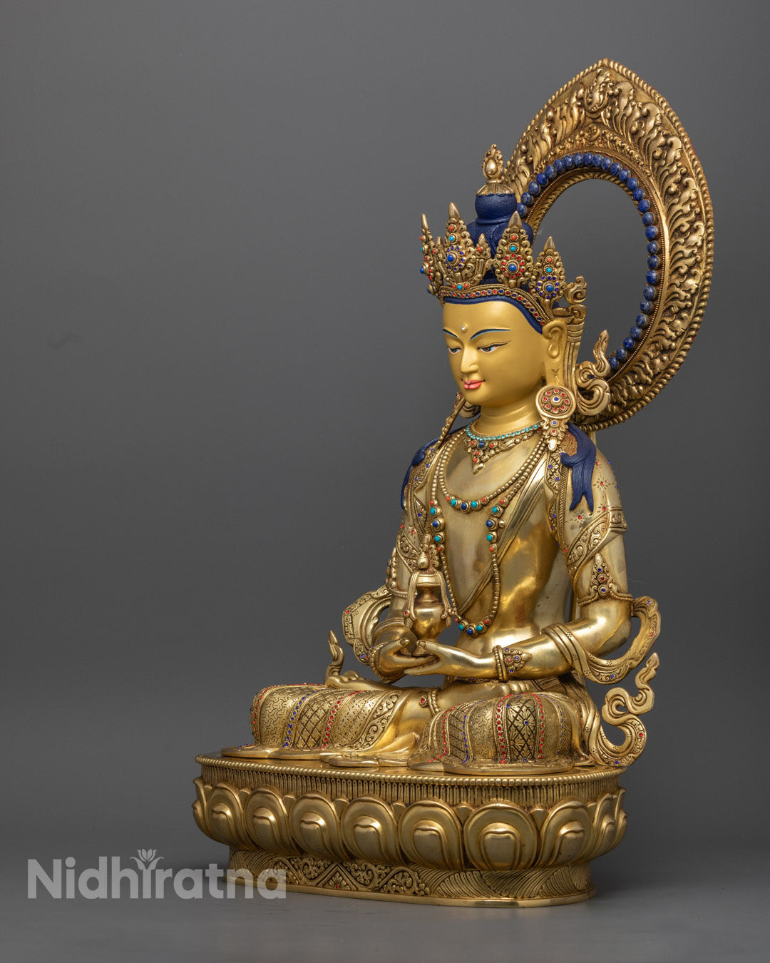 Amitayus Statue | Traditional Nepalese Long Life Deity