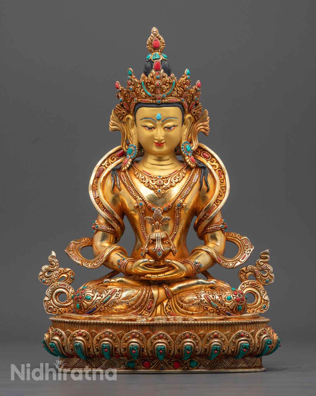 Sacred Amitayus Deity Statue | Handmade in Nepal