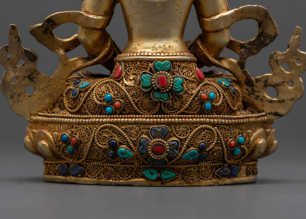 Coral Amitayus Buddha Statue: The Bodhisattva Of Infinite Life