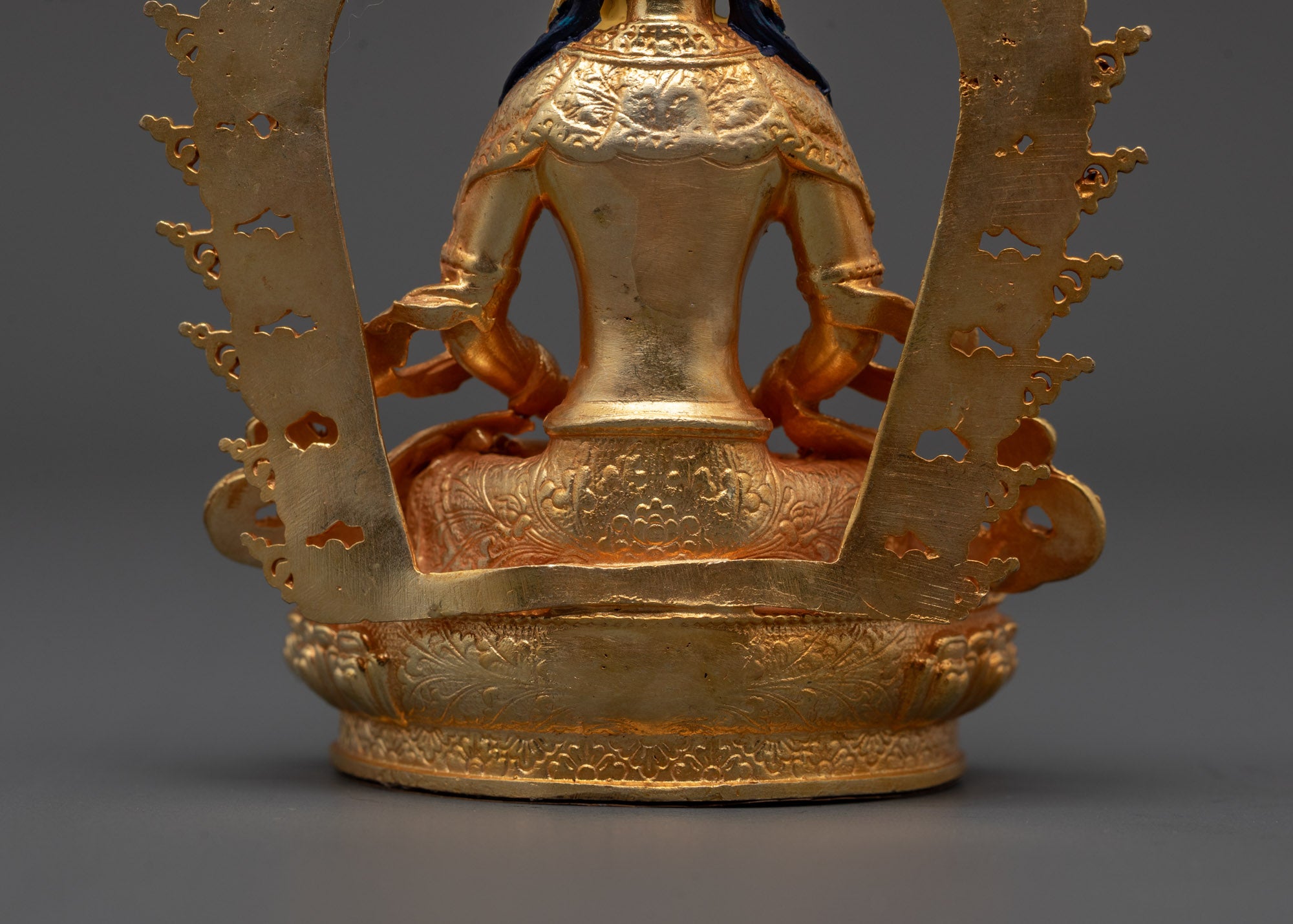 Machine-Made Amitayus Buddha Statue | Golden Statue for Longevity