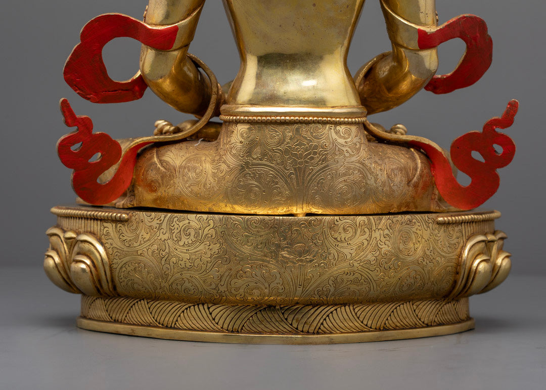 Nepalese Amitayus Statue | Traditional Buddhist Longevity