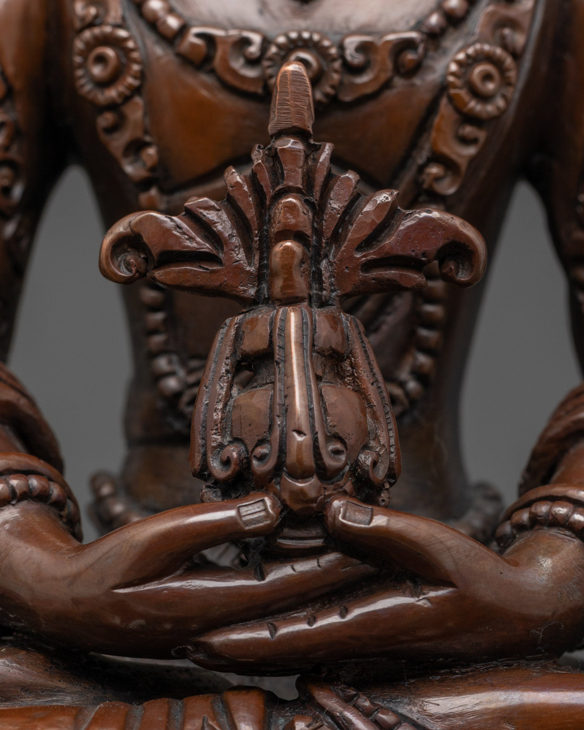 Tibetan Oxidized Amitayus Statue | Buddhist Deity of Long Life