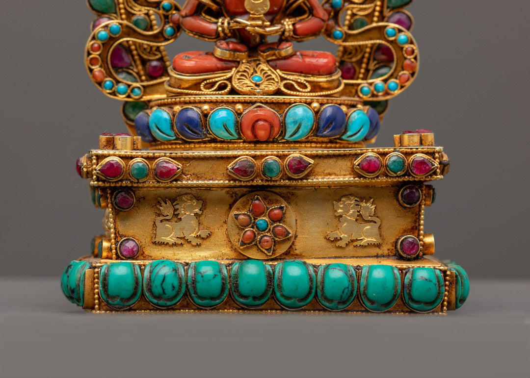 Exquisite Amitayus Statue | Semi-Precious Stones