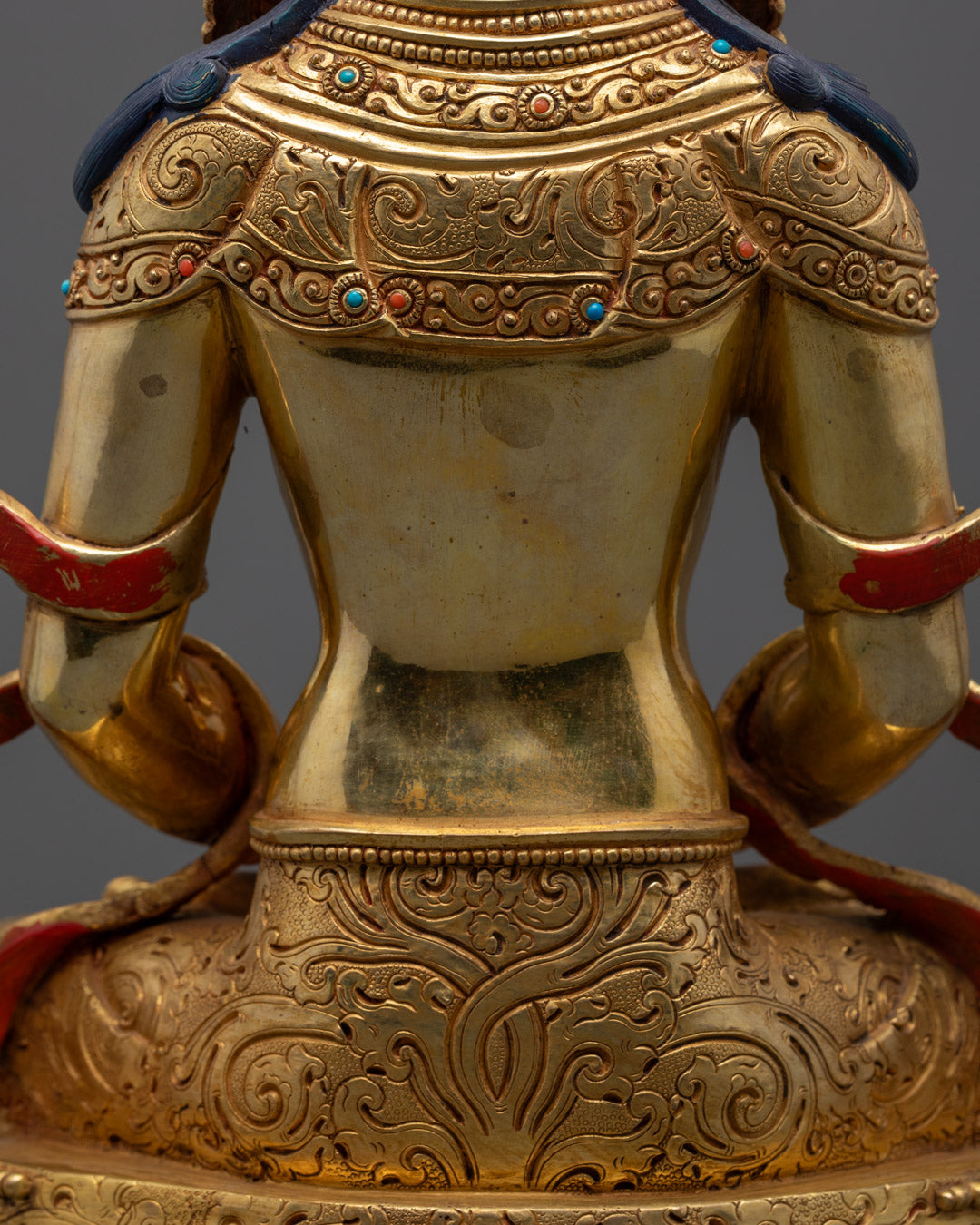 Elegant Amitayus Statue | Fire-Gilded Buddhist Art