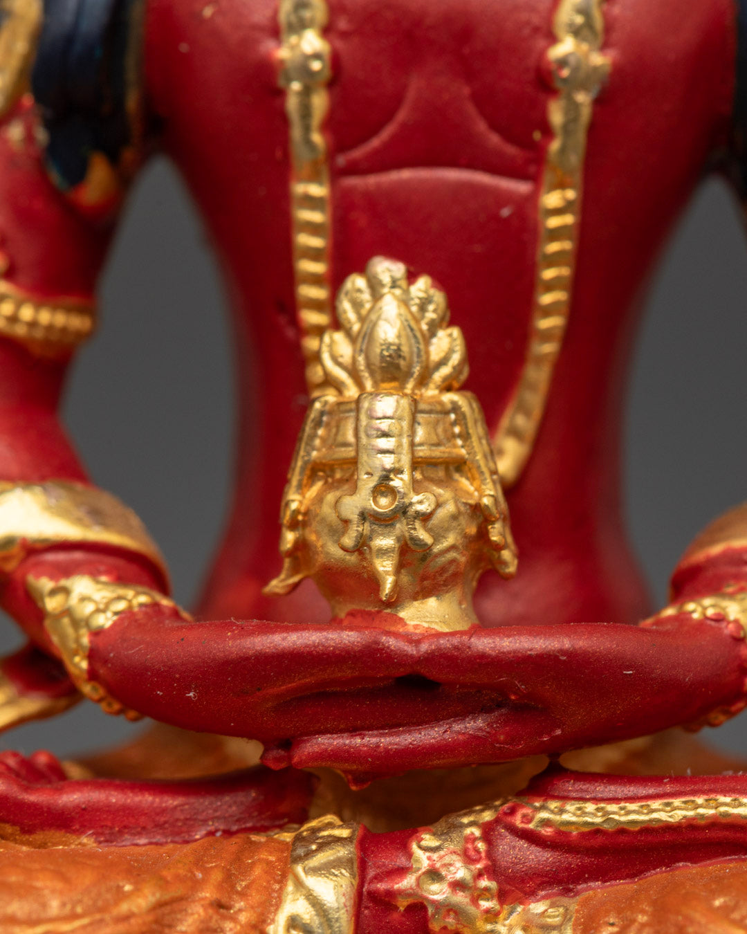 Red Coloured Amitayus Buddha Statue | Lord of Boundless Life