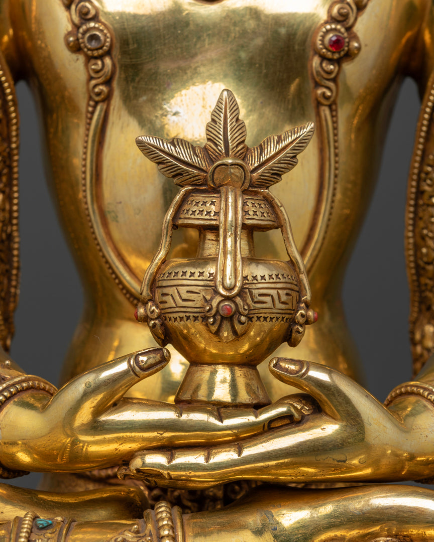 Buddhist Amitayus Statue | Traditionally Artwork of Nepal