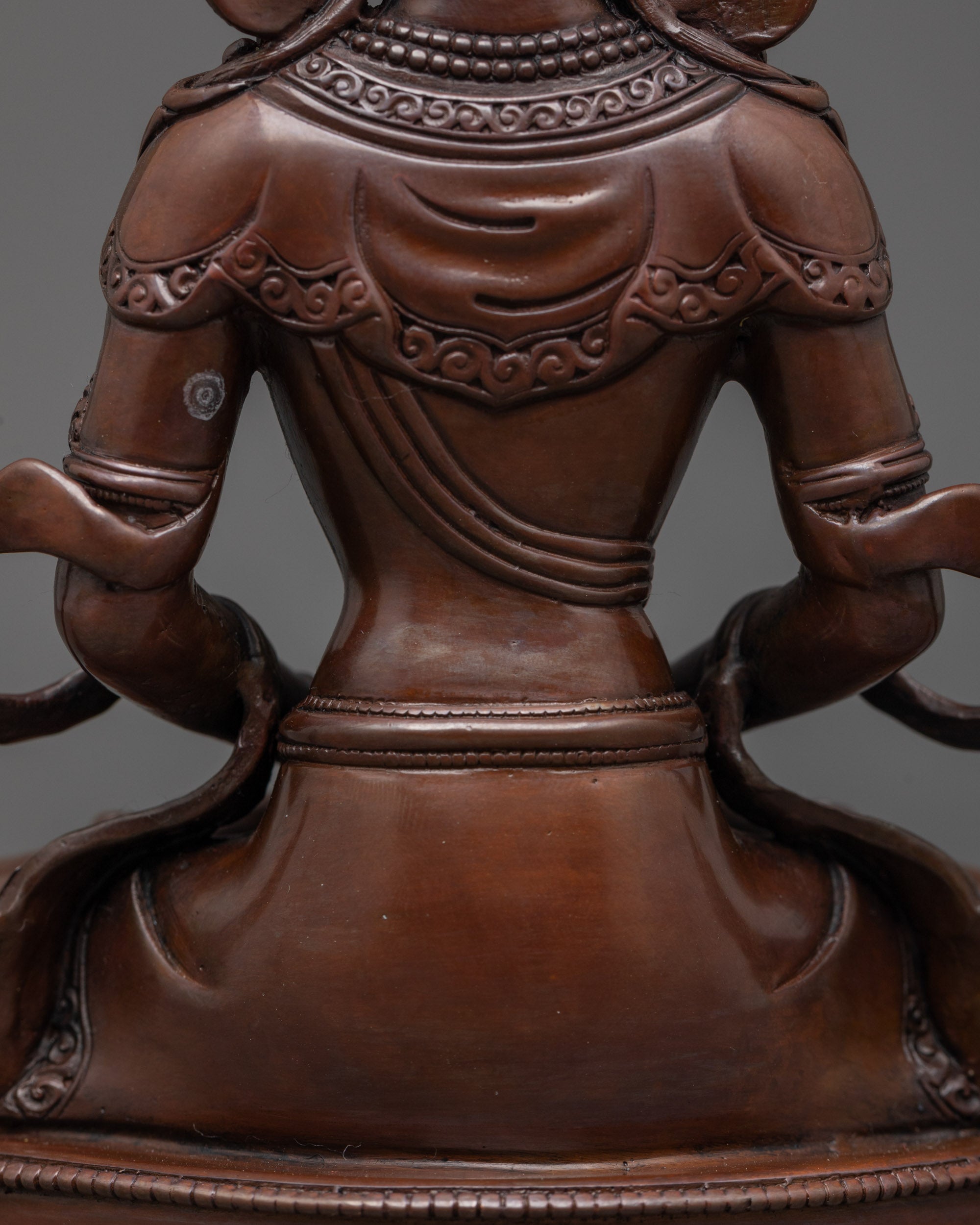 Oxidized Amitayus Statue | Machine-Made Eternal Life Deity Sculpture