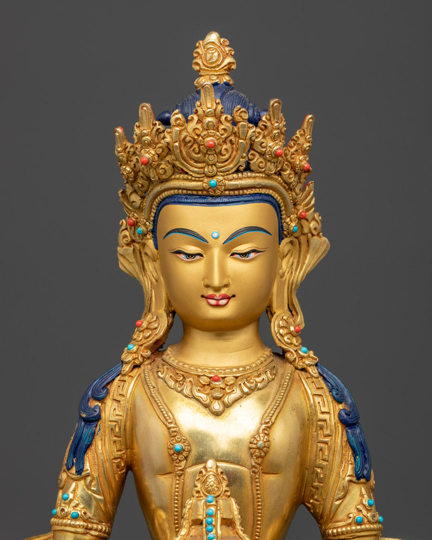 Handmade Amitayus Statue | Himalayan Buddhist Tradition Art