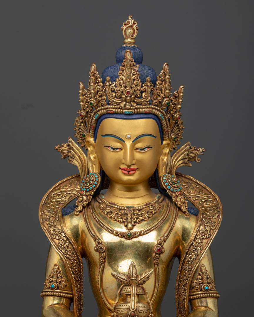 Buddhist Amitayus Statue | Traditionally Artwork of Nepal