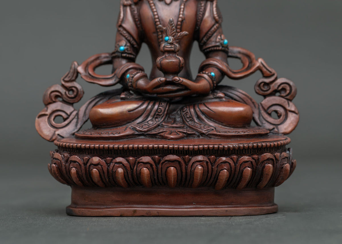 Oxidized Amitayus Statue | Buddha of Longevity and Long Life