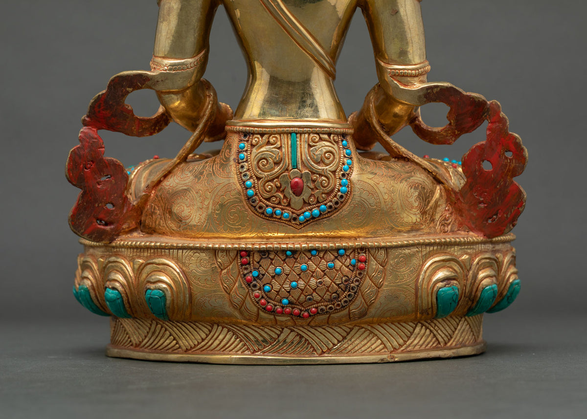 Amitayus Statue | Gold Gilded Sacred Buddhist Art