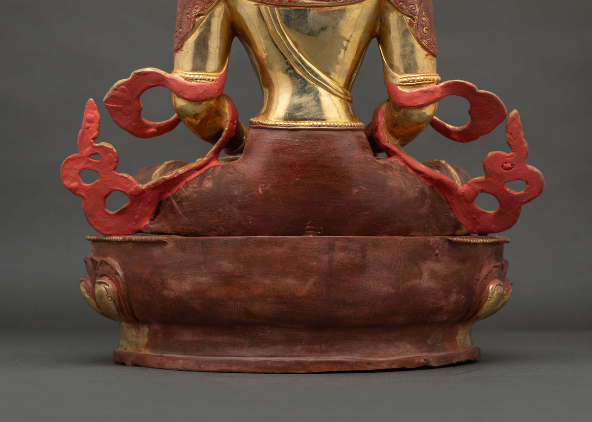 Handcrafted Amitayus Copper Statue | Fine Buddhist Sculpture