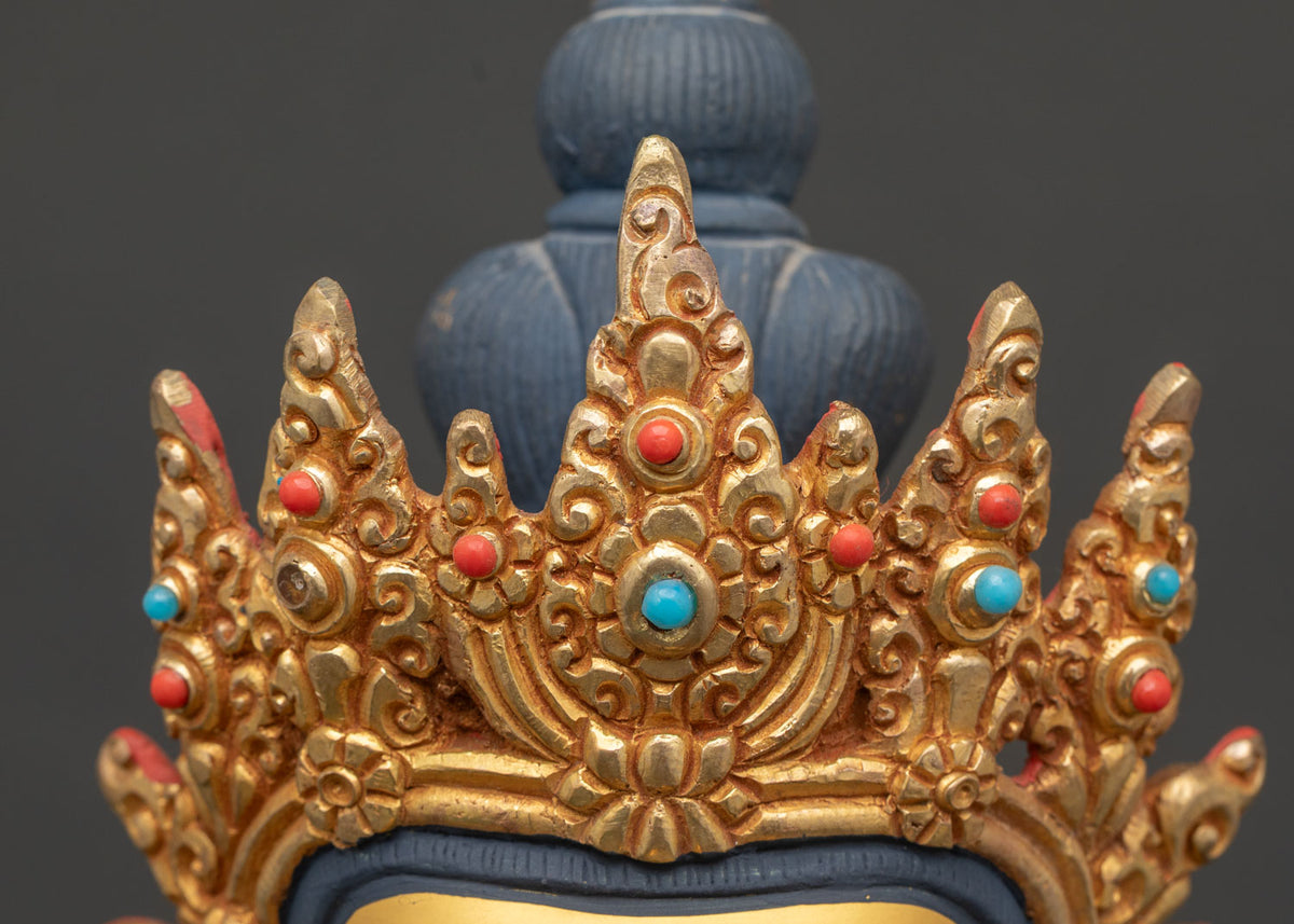 Handcrafted Amitayus Copper Statue | Fine Buddhist Sculpture