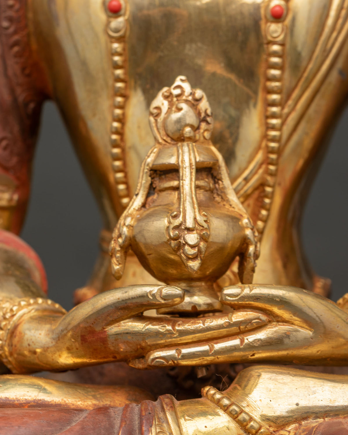 Handcrafted Amitayus Copper Statue | Fine Buddhist Sculpture