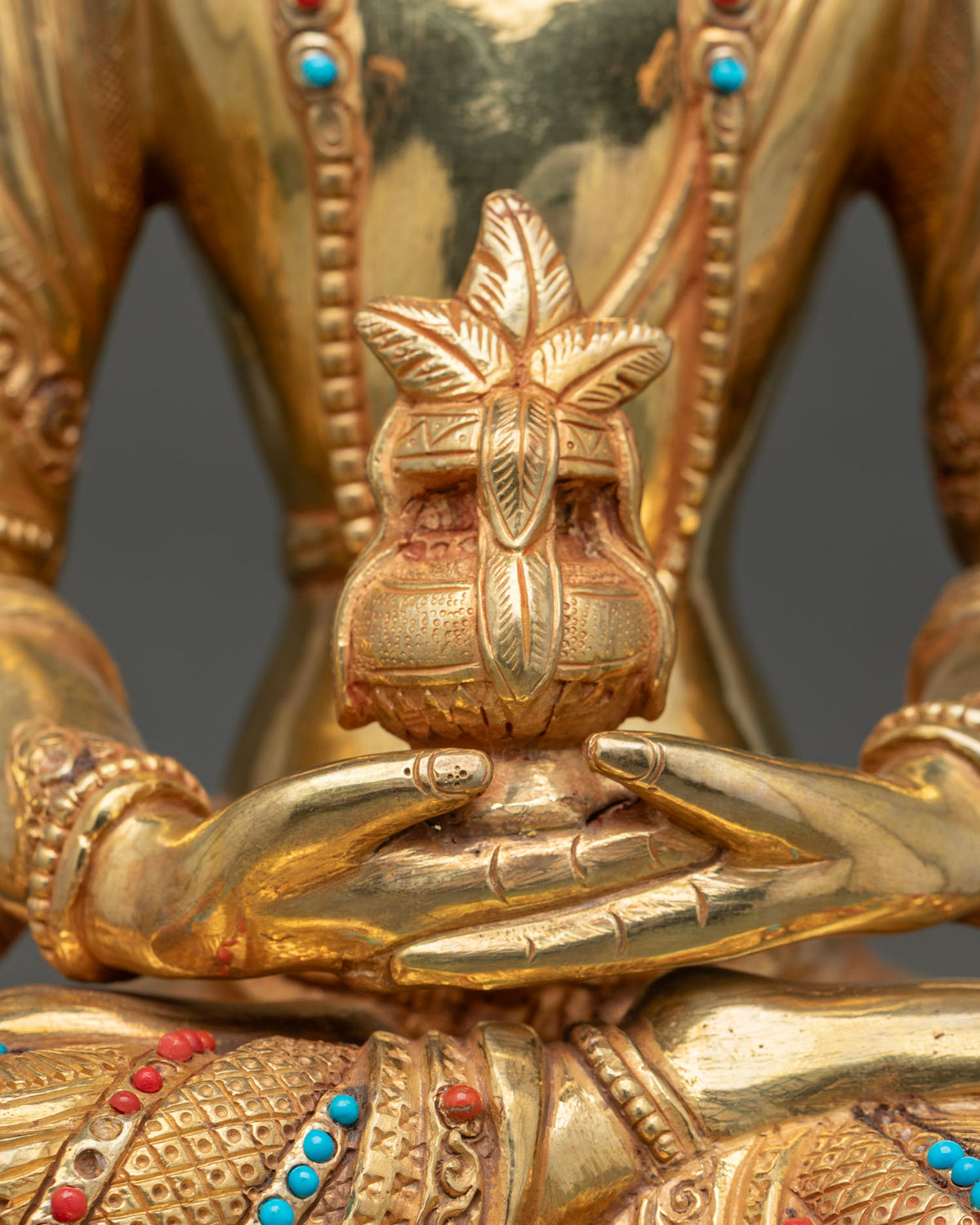 Amitayus Statue | Gold Gilded Sacred Buddhist Art