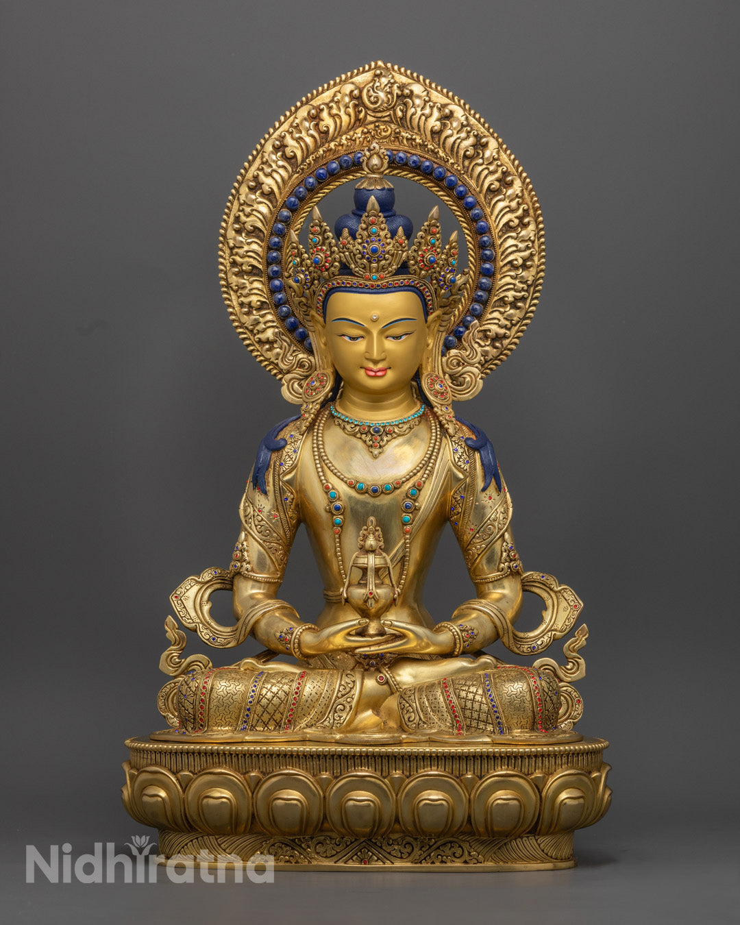 Amitayus Statue | Traditional Nepalese Long Life Deity