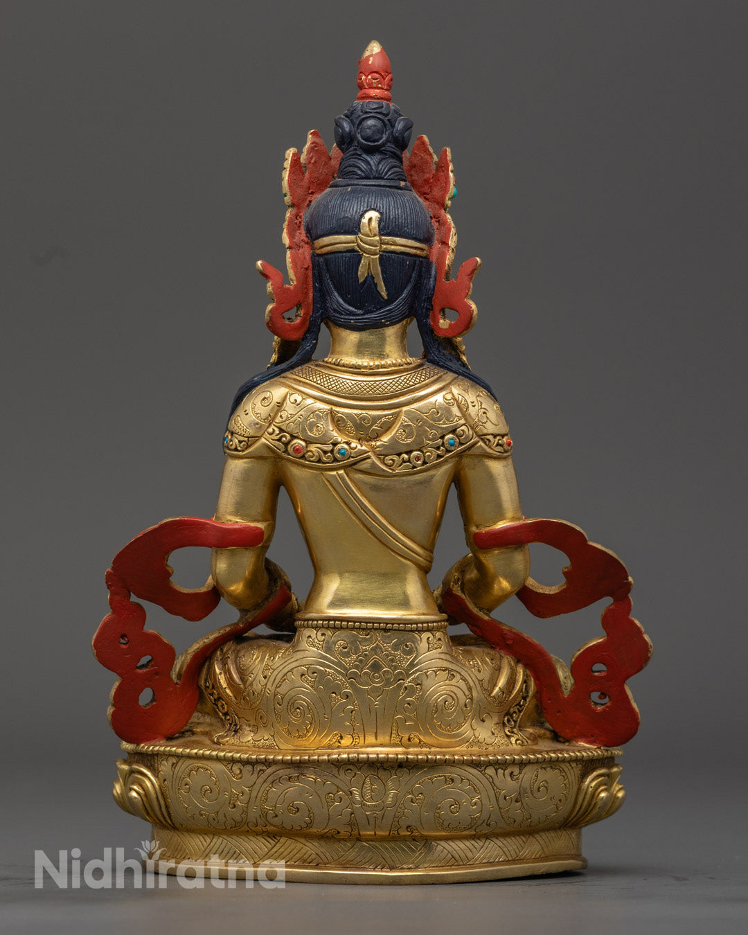 Tibetan Amitayus Buddha Statue | Lost Wax Method Craftsmanship