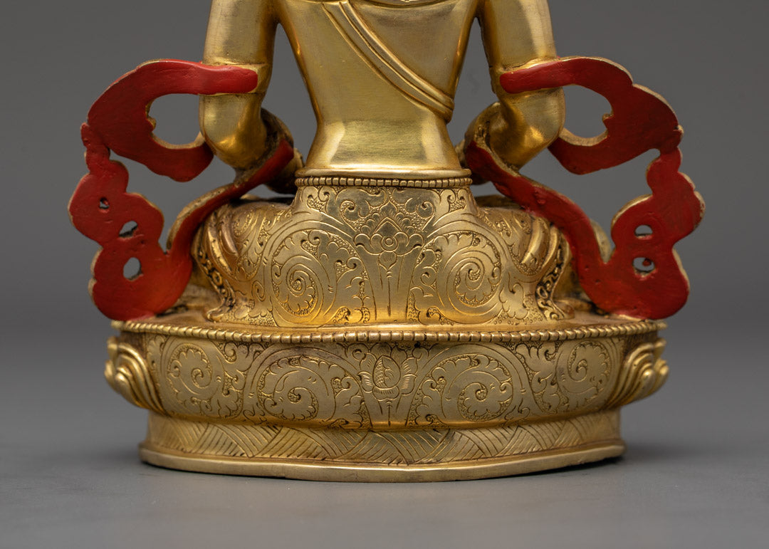 Tibetan Amitayus Buddha Statue | Lost Wax Method Craftsmanship