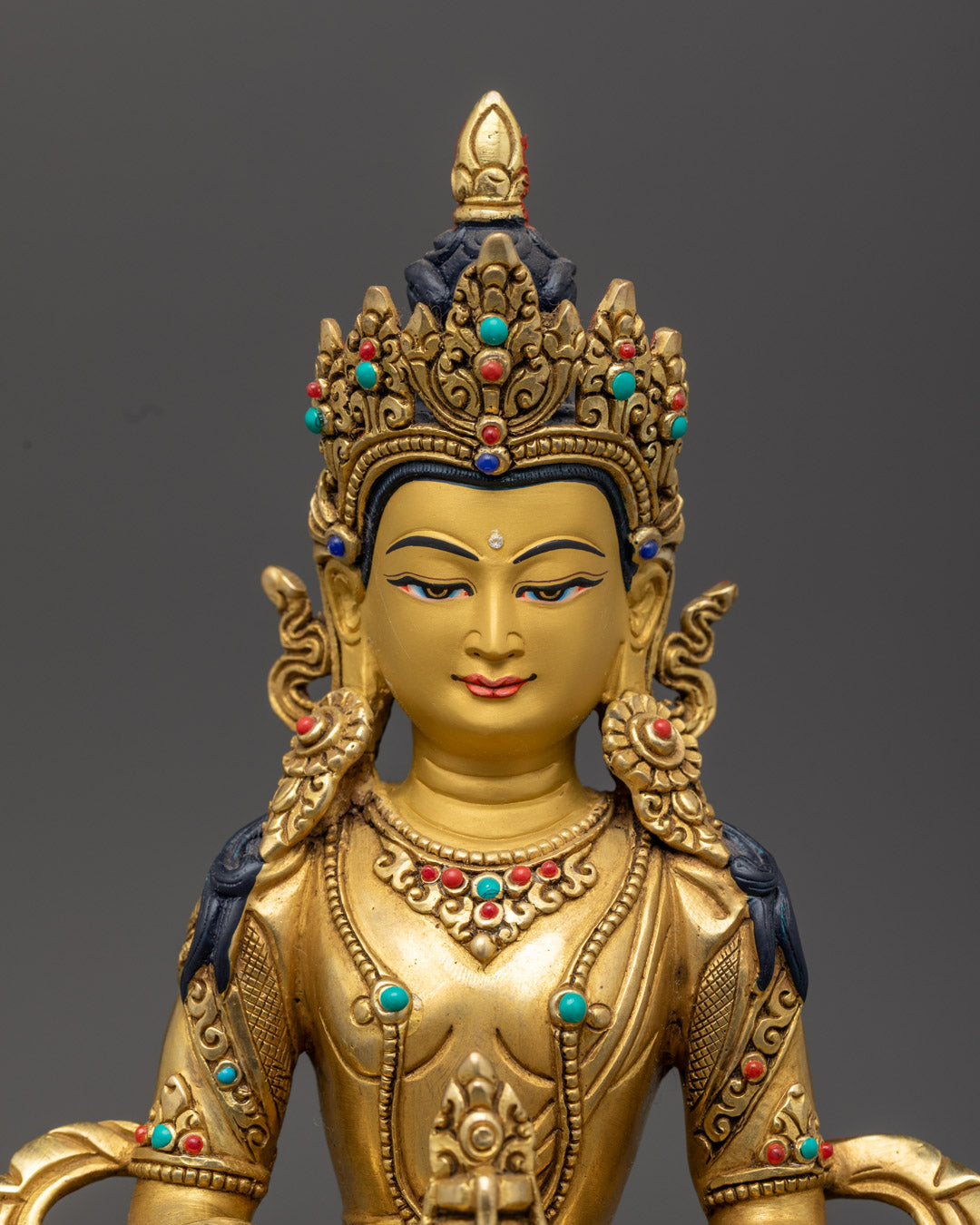 Tibetan Amitayus Buddha Statue | Lost Wax Method Craftsmanship
