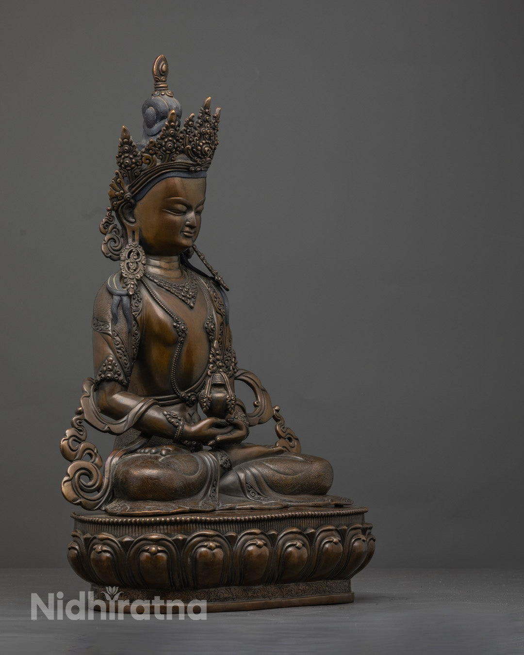Oxidized Amitayus Statue | Himalayan Sacred Art