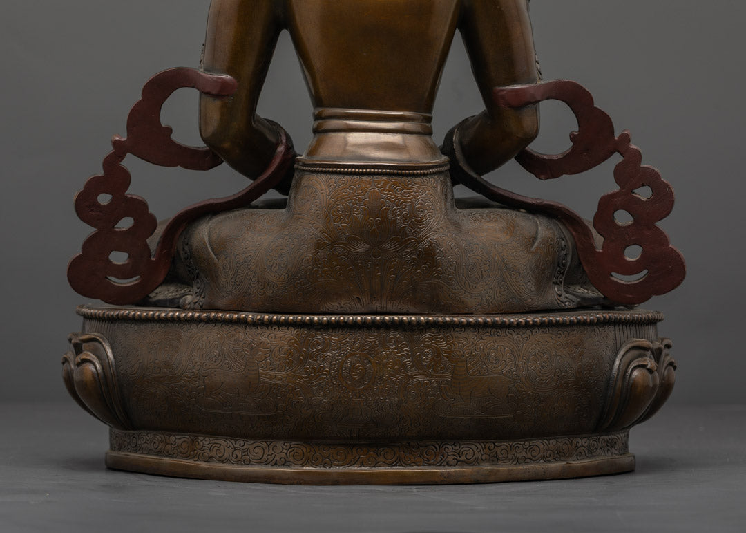Oxidized Amitayus Statue | Himalayan Sacred Art