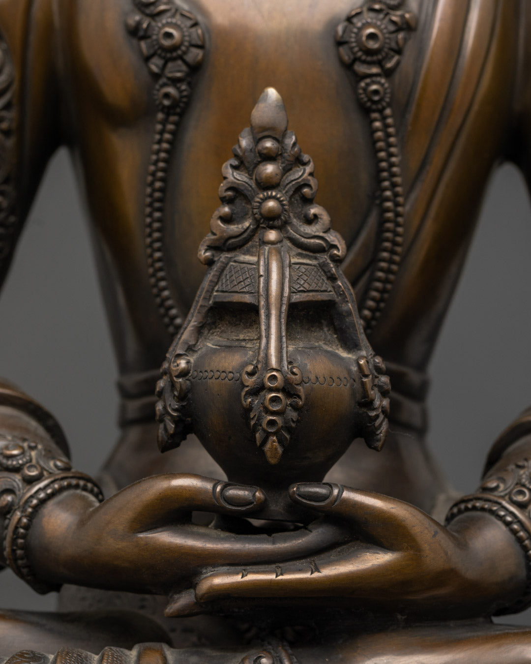Oxidized Amitayus Statue | Himalayan Sacred Art