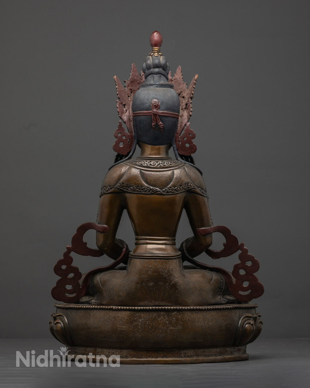 Oxidized Amitayus Statue | Himalayan Sacred Art